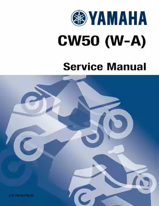 1989-1990 Yamaha Zuma 50, CW50 scooter service manual Preview image 1