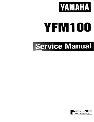 1987-1991 Yamaha Champ YFM100, YFM100T ATV service manual Preview image 1