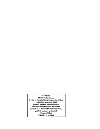 1987-1991 Yamaha Champ YFM100, YFM100T ATV service manual Preview image 3