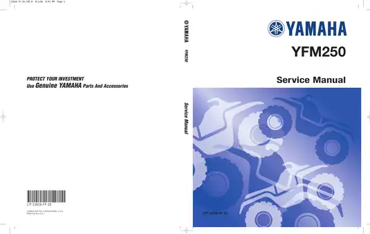 1989-1991 Yamaha YFM250, Moto 4 ATV service manual Preview image 1