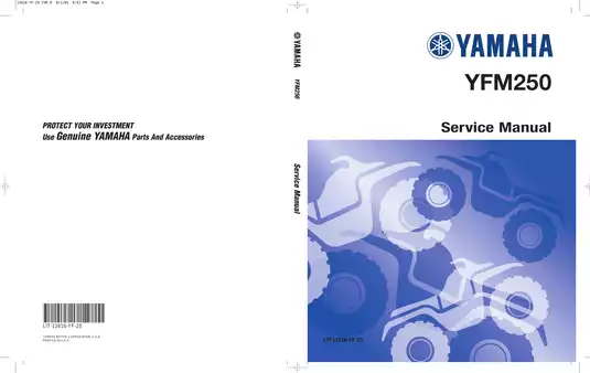 1989-1991 Yamaha YFM250, Moto 4 ATV service manual