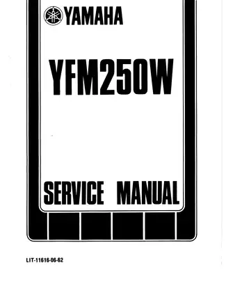 1989-1991 Yamaha YFM250, Moto 4 ATV service manual Preview image 2