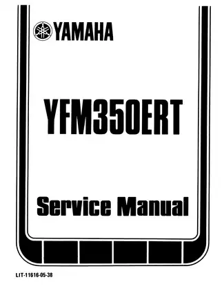 1987-1995 Yamaha YFM350, YFM350ER Moto 4 ATV service manual Preview image 2