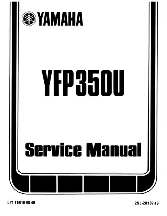 1988 Yamaha Terra Pro YFP350OU ATV repair shop manual Preview image 1