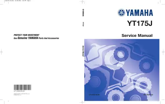 1982-1985 Yamaha Tri Moto 175,  YT175J ATV repair manual Preview image 1