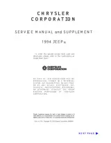 1994 Jeep Cherokee SE, Sport, Country Factory Service Manual (P/N J9213-5) – preview page 1