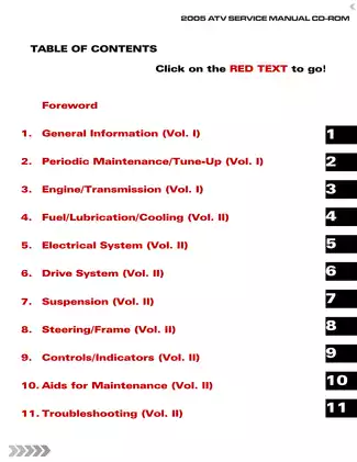 2005 Arctic Cat 250 , 300 , 400 , 500 , 650 ATV repair manual Preview image 1