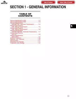 Comprehensive ATV Service Manual (2005 Models) Preview image 2
