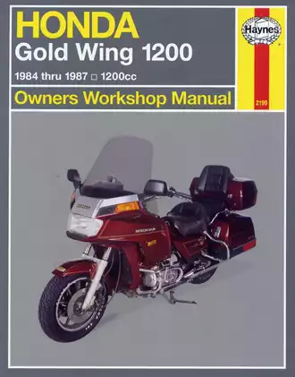 1984-1987 Honda GL1200 Gold Wing owners workshop manual