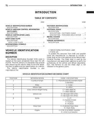 2005 Jeep Wrangler repair manual Preview image 3