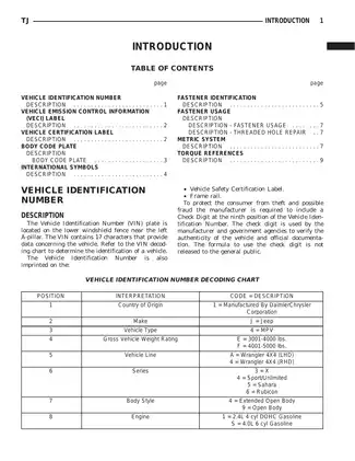 Comprehensive Jeep TJ Maintenance and Repair Manual (2005) Preview image 3