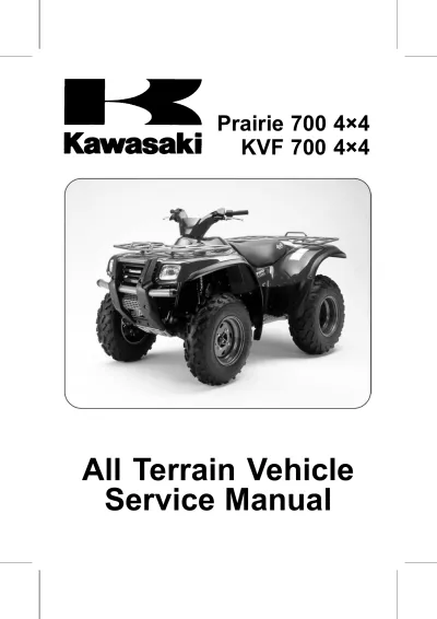 Preview: Kawasaki Prairie KVF700 4x4 ATV 2004–2006 Factory Service Manual (P/N 99924-1319-04)
