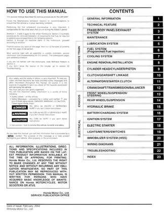 2003-2008 Honda CB1300 Super Four shop manual Preview image 5