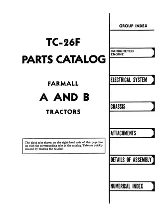 Comprehensive Parts Catalog for International Harvester Farmall TC-26F Tractors Preview image 3