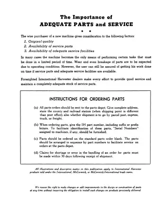 Comprehensive Parts Catalog for International Harvester Farmall TC-26F Tractors Preview image 5
