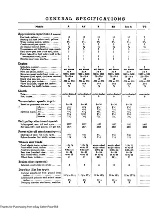 International Harvester Farmall Tractors Manual A AV B BN U-2 (Inclusive Guide) Preview image 3