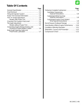 1987-1993 Mercury Mariner 70, 75, 80, 90, 100, 115 outboard engine service manual Preview image 2