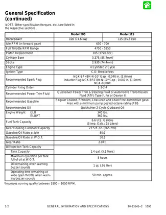 1987-1993 Mercury Mariner 70, 75, 80, 90, 100, 115 outboard engine service manual Preview image 4