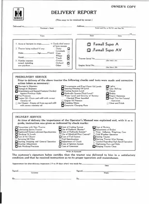 International Harvester Farmall Super A & AV Operator’s Manual & Service Guide Preview image 4