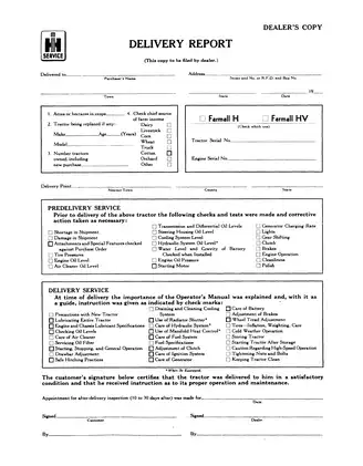 International Harvester Farmall H & HV Tractor Service Manual Guide Preview image 5