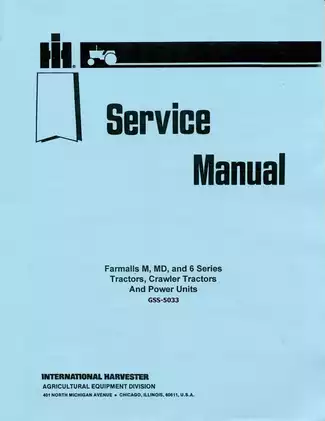 Farmall M, MV, MD, MDV, GSS-5033 service manual Preview image 2