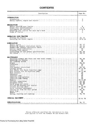 1951-1940 IH Farmall MD, MDV 1939-1952 row-crop tractor / high-clearance tractor operators owners manual Preview image 3