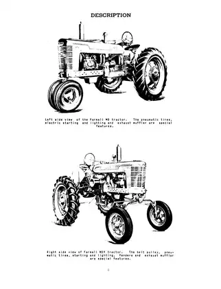 1951-1940 IH Farmall MD, MDV 1939-1952 row-crop tractor / high-clearance tractor operators owners manual Preview image 5