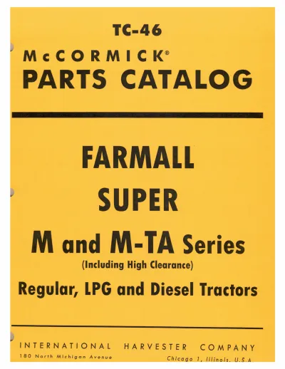 Preview: International Harvester Farmall Super M, MD, M-TA Diesel Engine 1950–1954 Service Manual (TC-46)