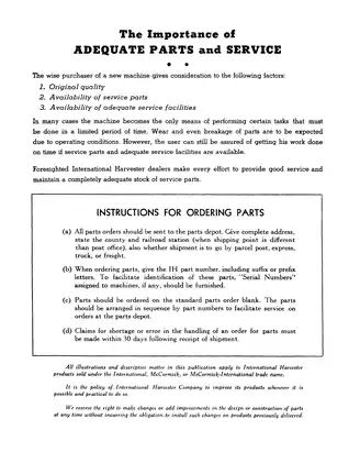 1952-1954 IH International Farmall Super M, MV, MD, MDV, M-TA, TC-46 tractor parts catalog Preview image 3