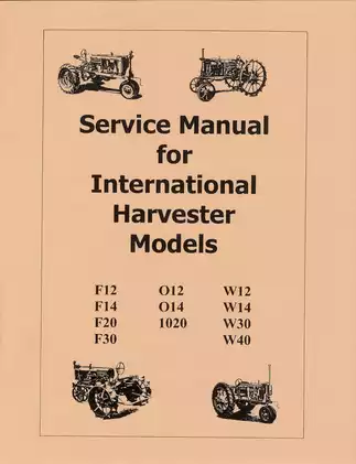 1932-1939 Farmall F-12, F-14 McCormick Deering row-crop tractor manual Preview image 2