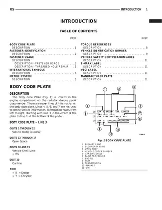 2003 Chrysler Town & Country, Caravan, and Voyager Service Manual Preview image 4