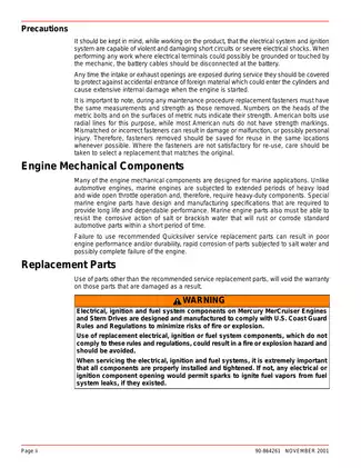 Mercury Mercruiser 4.3L, 262 cid MPI Alpha and Bravo engine service manual Preview image 4