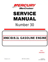 Manual #30: Mercury MerCruiser 496 Mag HO / 496 Mag / 8.1S Horizon / 8.1S HO 2000 Service (P/N 90-863161) – preview page 1