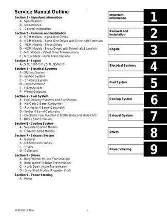 Comprehensive Mercury Marine MCM Service Manual for Bravo Drives with Driveshaft Extensions Preview image 5