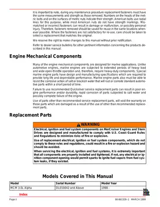 1998-2006 Mercury MerCruiser Number 26 Marine Engine GM 4 Cylinder 181 cid 3.0L service manual Preview image 4