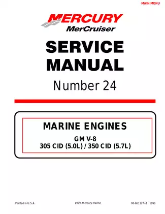 Comprehensive MerCruiser GM V-8 Engine Service Manual (305 CID / 350 CID)