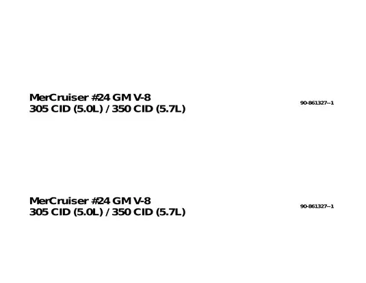 Mercury Mercruiser Marine engine No 24 GM V-8, 305 CID 5.0L + 5.7L service manual Preview image 2