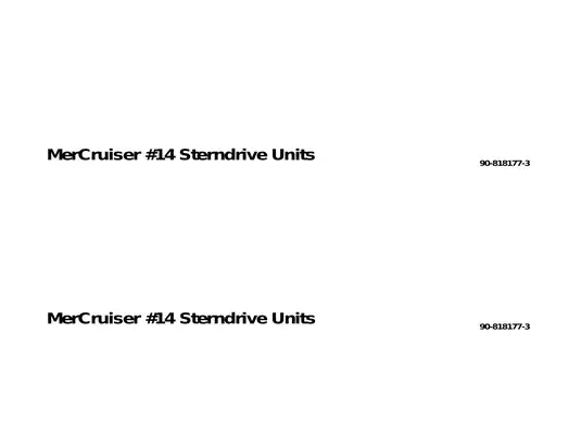 Mercury Mercruiser Number 14 Sterndrive Units Alpha One, Generation 2 engine service manual Preview image 2