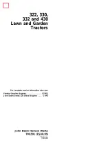 John Deere 322 / 330 / 332 / 430 Lawn and Garden Tractor Service Manual (P/N TM1591) – preview page 1