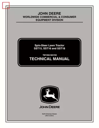 John Deere Spin-Steer Lawn Tractor Technical Manual - Comprehensive Repair and Maintenance Guide