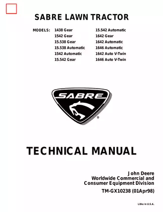 John Deere Hydrostatic Power Train Technical Manual Preview image 1