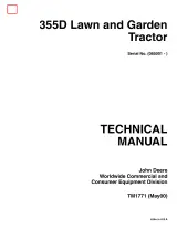 John Deere 355D Lawn Tractor Technical Manual (P/N TM1771, OEM) – preview page 1