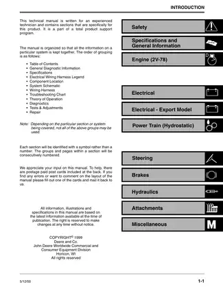 John Deere 355D Lawn Tractor Technical Manual TM1771 Preview image 3