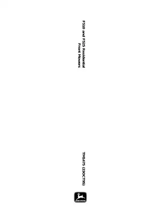 John Deere F510, F525 residential front mower manual Preview image 2