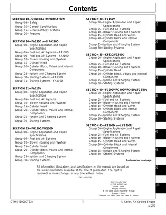 John Deere K Series Air Cooled Engine Technical Manual (CTM5) Preview image 5