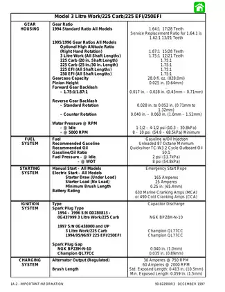 1997-2000 Mercury Mariner 225 hp, 225 EFI, 250 EFI outboard motor service manual Preview image 4