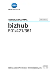 Konica Minolta Bizhub 501/421/361 Service Manual (P/N CCA0R5-M-FE2-0650) – preview page 1
