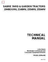 John Deere Sabre 1948GV/HV, 2148HV, 2354HV, 2554HV (S/N -25001) Technical Manual (P/N TM1841) – preview page 1