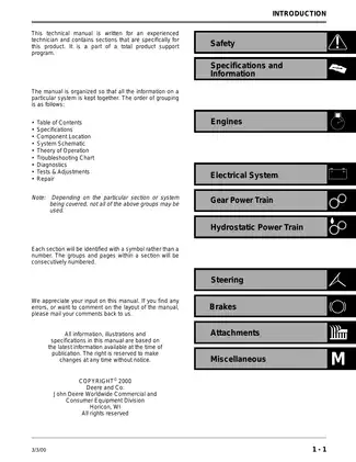 John Deere Sabre Yard & Garden Tractors Technical Manual (TM1841) - Comprehensive Service Guide Preview image 3