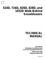 John Deere 524D, 724D, 826D, 828D, 1032D Snowblower Technical Manual (P/N TM1612) – preview page 1